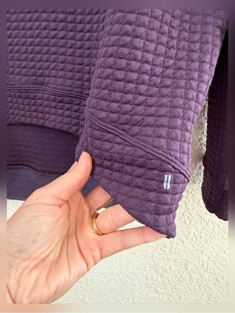 Nobull Quilted Textured Purple Crewneck Pullover Sweatshirt - S - Picture 3 of 11